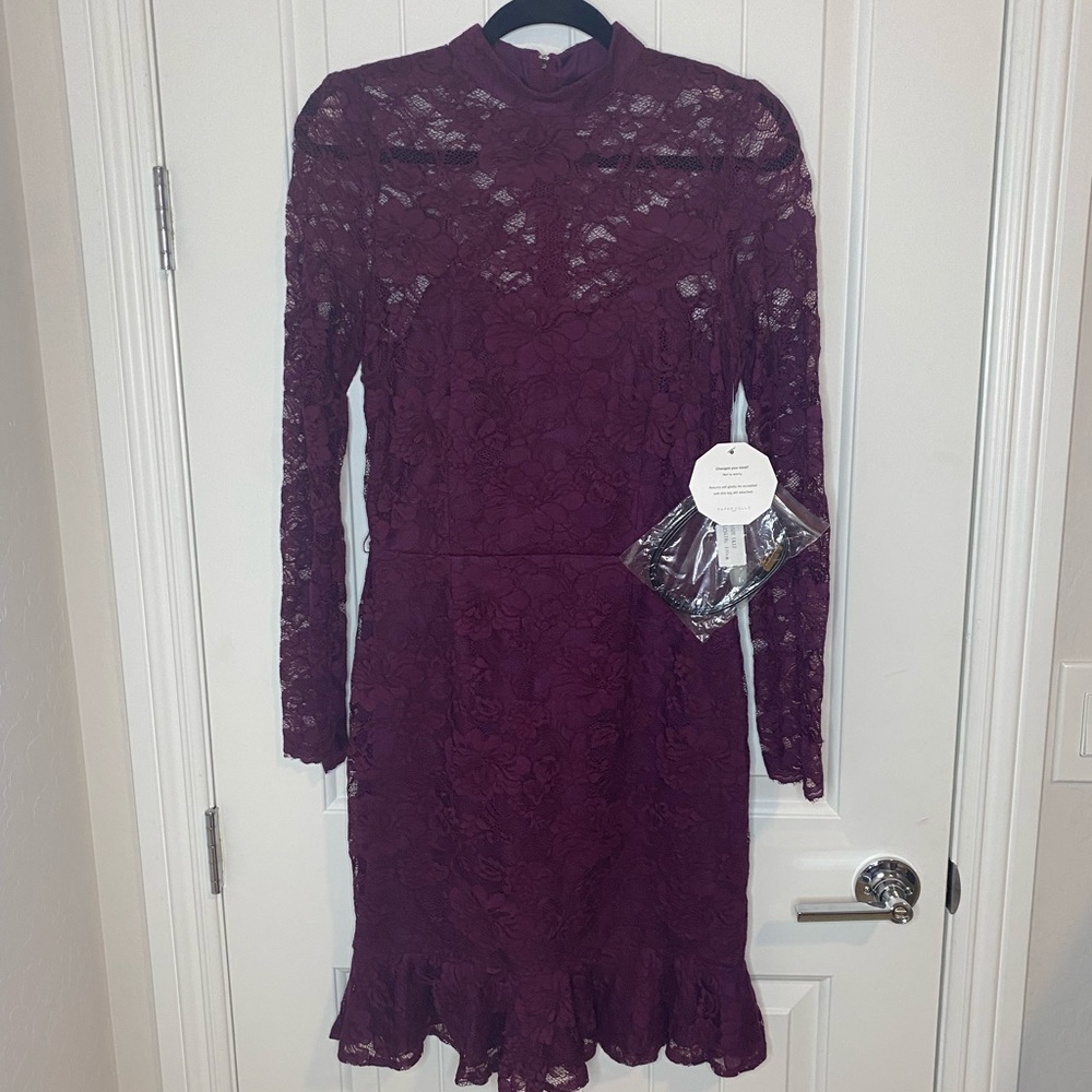 Plum lace dress TALL